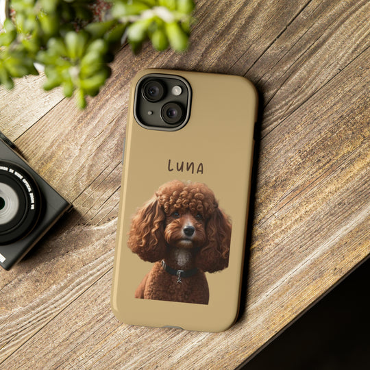 Custom Poodle Pet Phone Case with Photo and Name - Dog Lover's Choice - Creative Canvas Corner