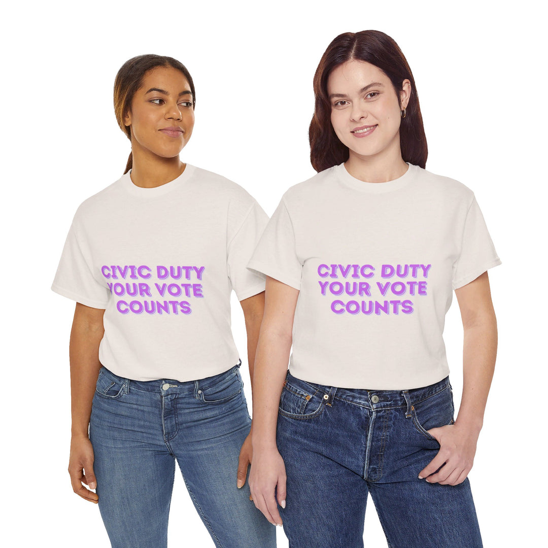 Civic Duty T-Shirt - Your Vote Counts