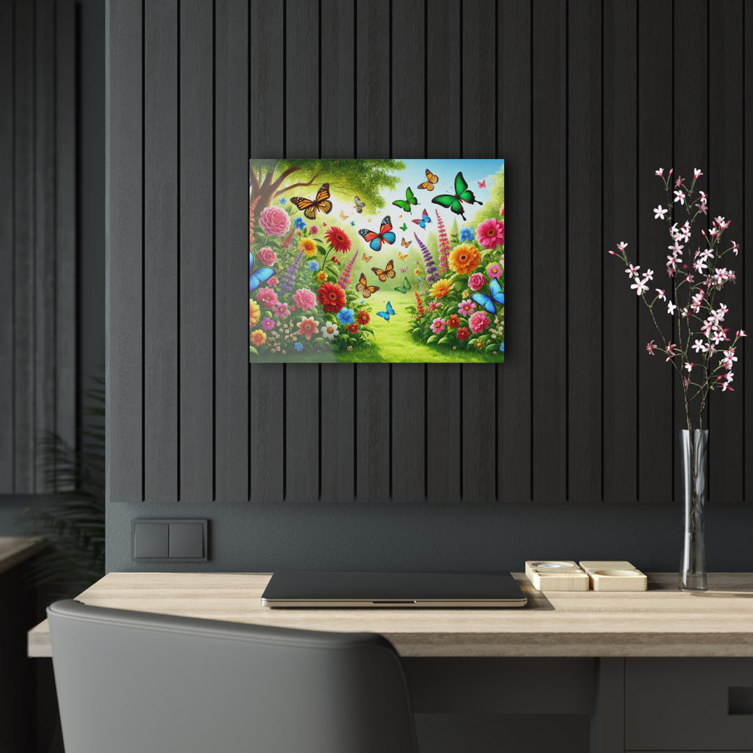 Daylight Garden Magic - Butterflies Acrylic Painting