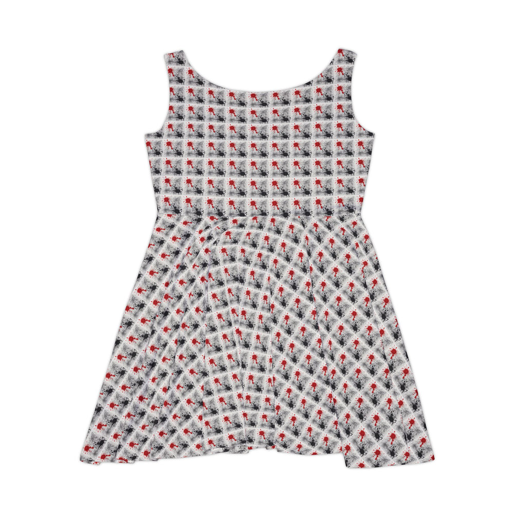 Crypto Grid Vibe Women Skater Dress - Creative Canvas Corner