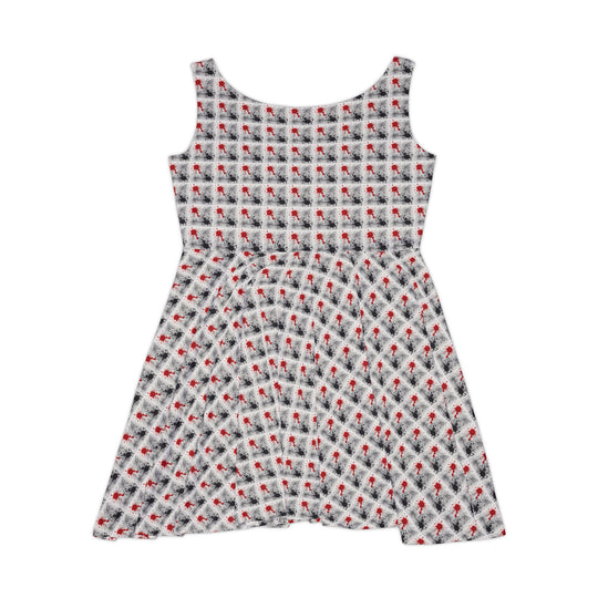 Crypto Grid Vibe Women Skater Dress - Creative Canvas Corner