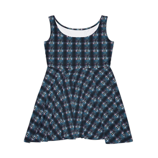 Barcode Drift Vibe Women Skater Dress - Creative Canvas Corner