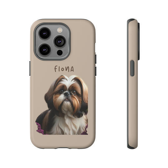 Custom Shih Tzu Pet Phone Case with Photo and Name - Dog Lover's Gift - Creative Canvas Corner