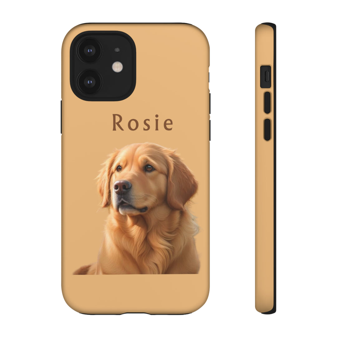 Golden Retriever Phone Case Using Pet Photo + Name Dog Phone Case iPhone Case - Creative Canvas Corner