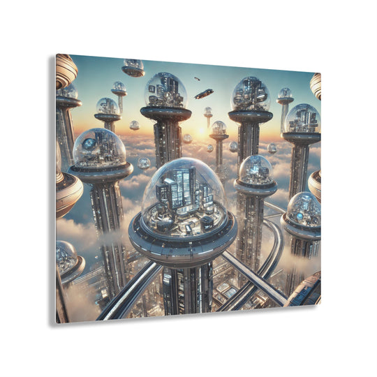 Futuristic Sky Pod City Acrylic Print