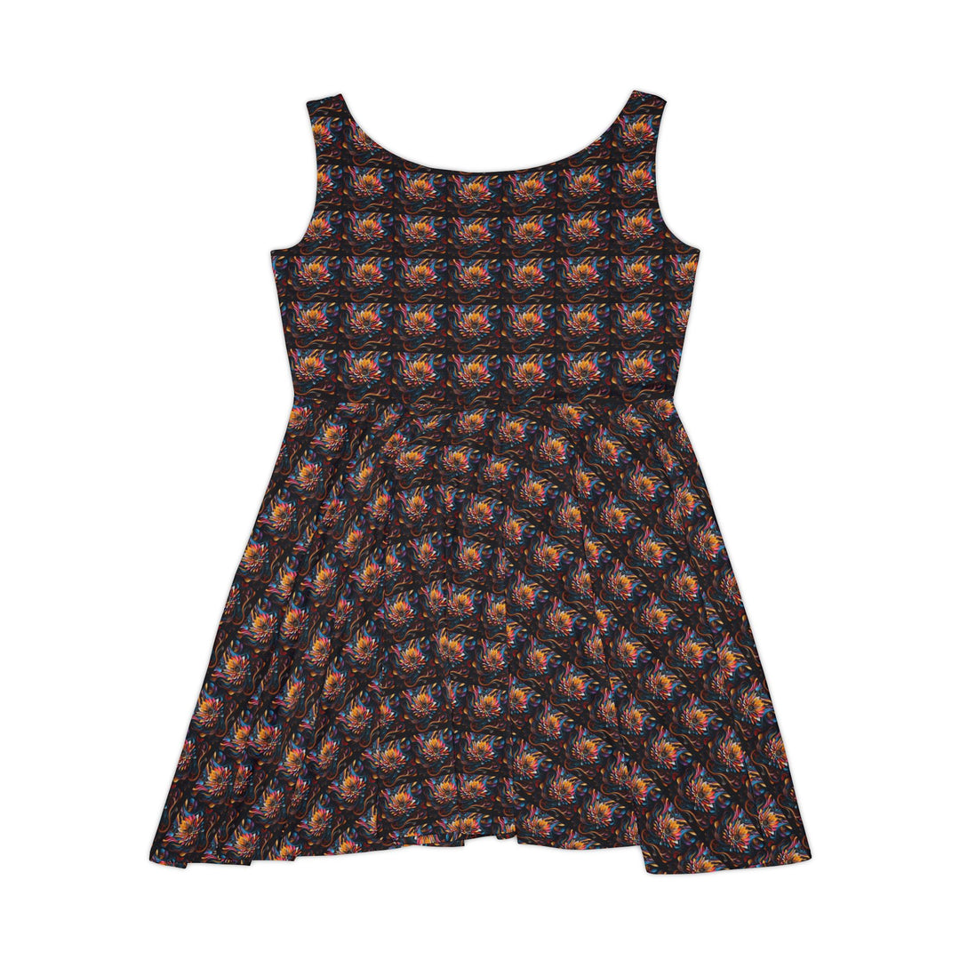 Floral Symphony Women Skater Dress