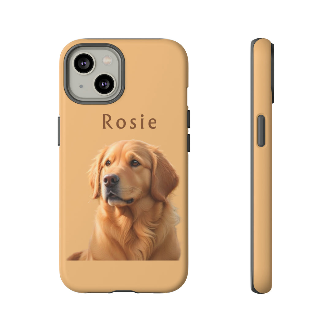 Golden Retriever Phone Case Using Pet Photo + Name Dog Phone Case iPhone Case - Creative Canvas Corner