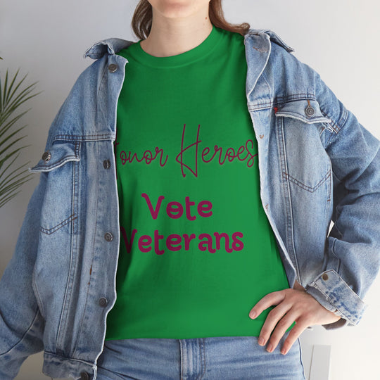 🗳️ Vote for Veterans: Honoring Our Heroes T-Shirt 🎖️ - Creative Canvas Corner