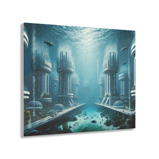 Futuristic Underwater Cityscape Acrylic Print