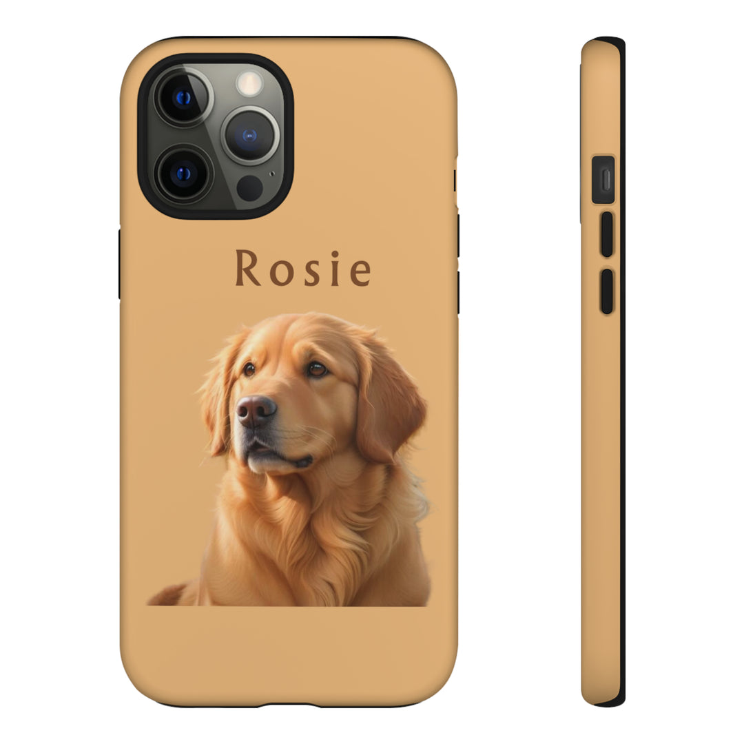 Golden Retriever Phone Case Using Pet Photo + Name Dog Phone Case iPhone Case - Creative Canvas Corner