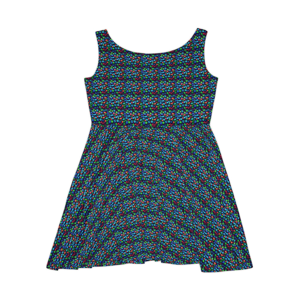 Pixel Pop Vibe Women Skater Dress