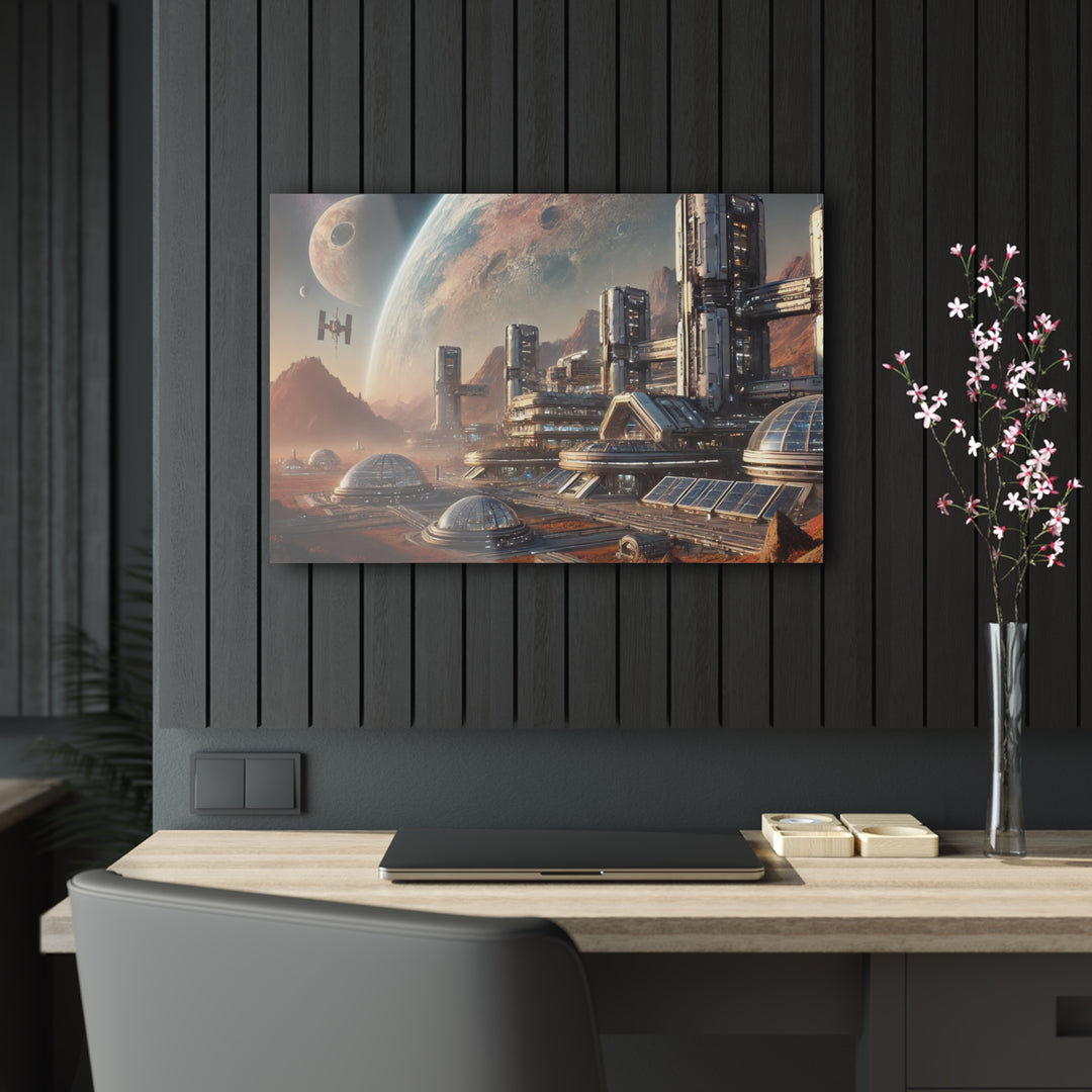 Futuristic Space Colony Acrylic Print