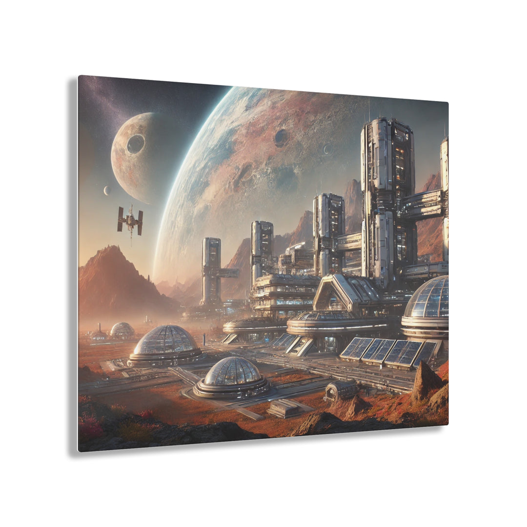 Futuristic Space Colony Acrylic Print