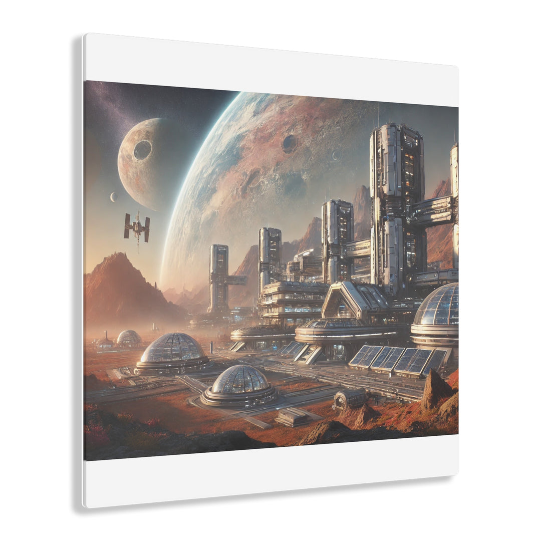 Futuristic Space Colony Acrylic Print