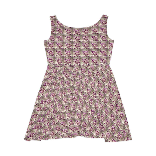 Orchid Drift Whirl Women Skater Dress