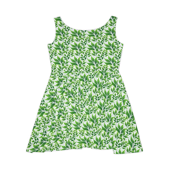 Minimalist Green Skater Dress for Every Occasion