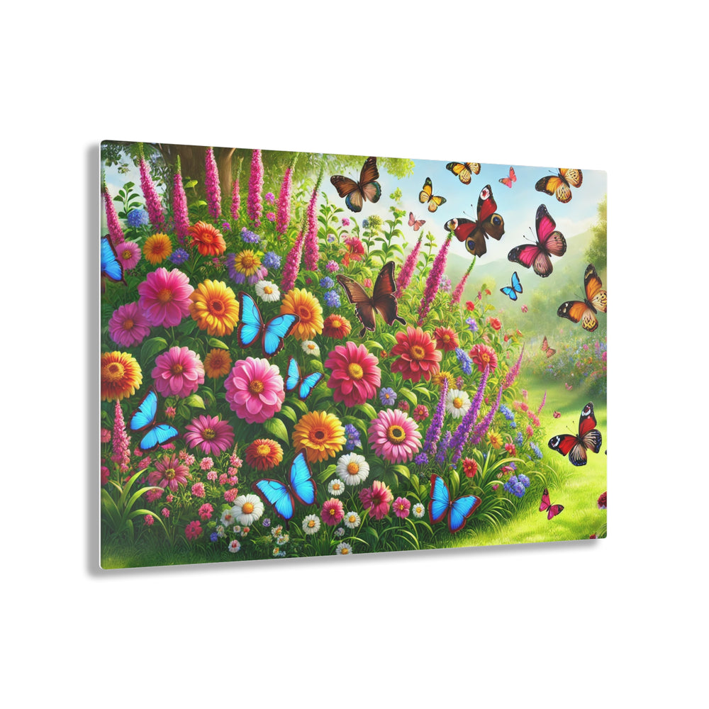 Butterfly Garden Acrylic Painting - Nature's Beauty