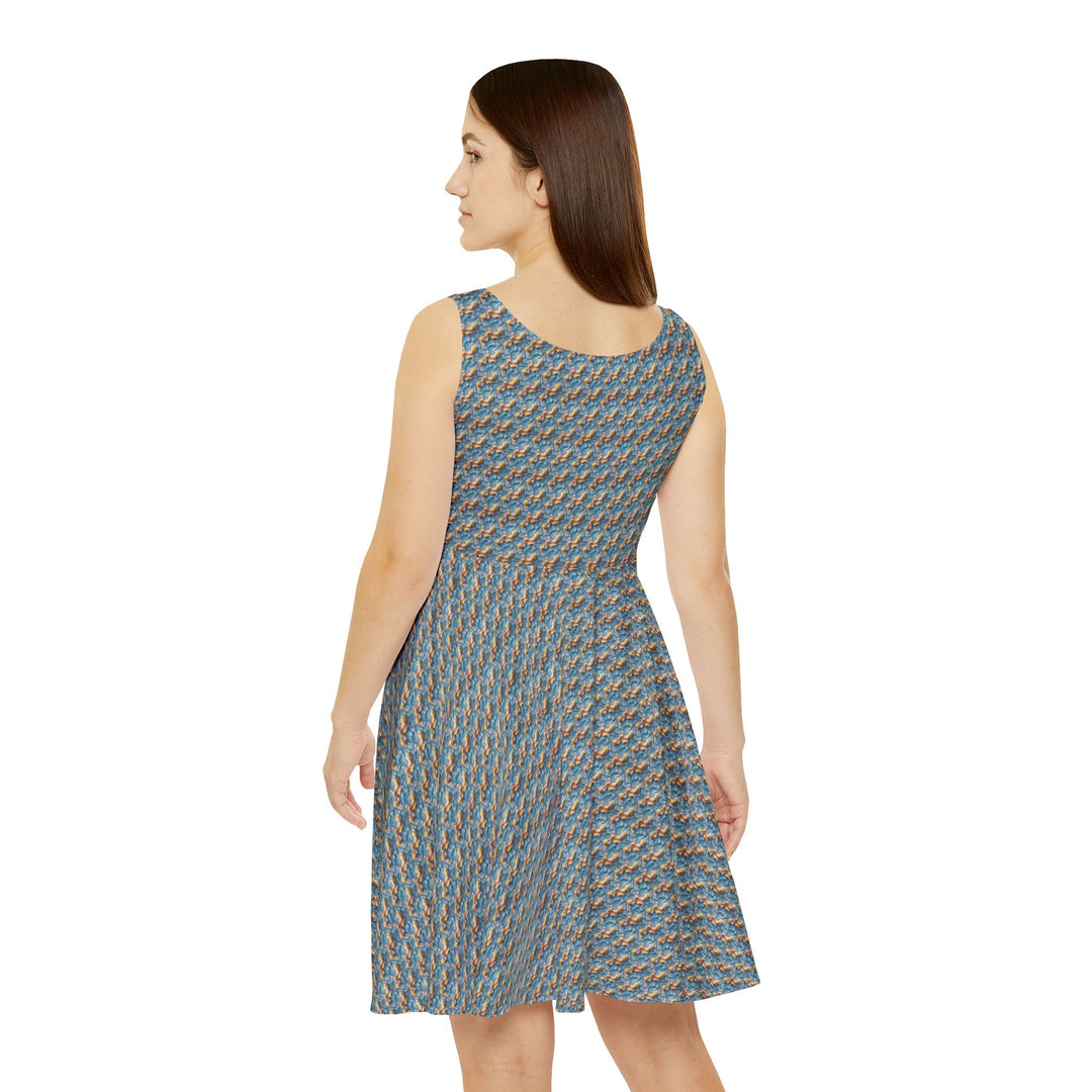 Pastel Abstract Skater Dress: Artistic Expression