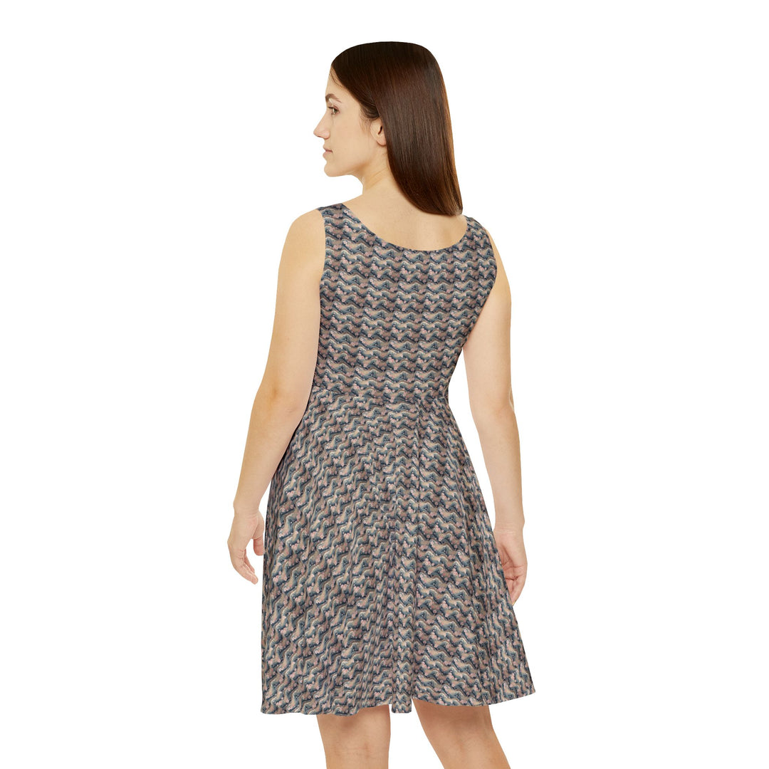 Sakura Wave Vibe Women Skater Dress
