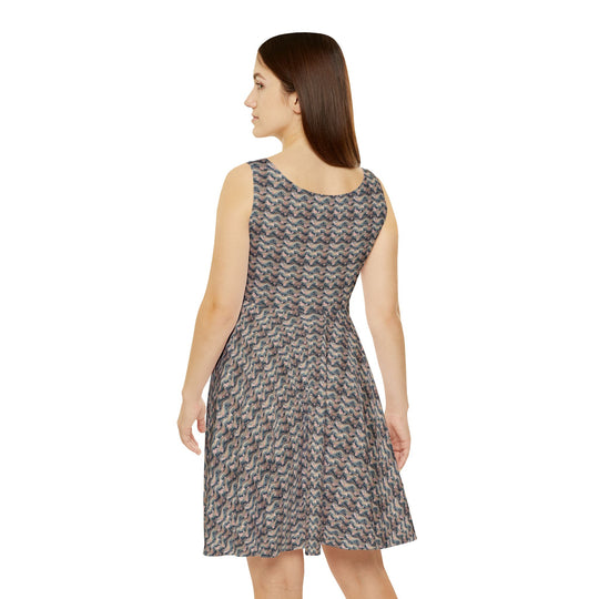 Sakura Wave Vibe Women Skater Dress