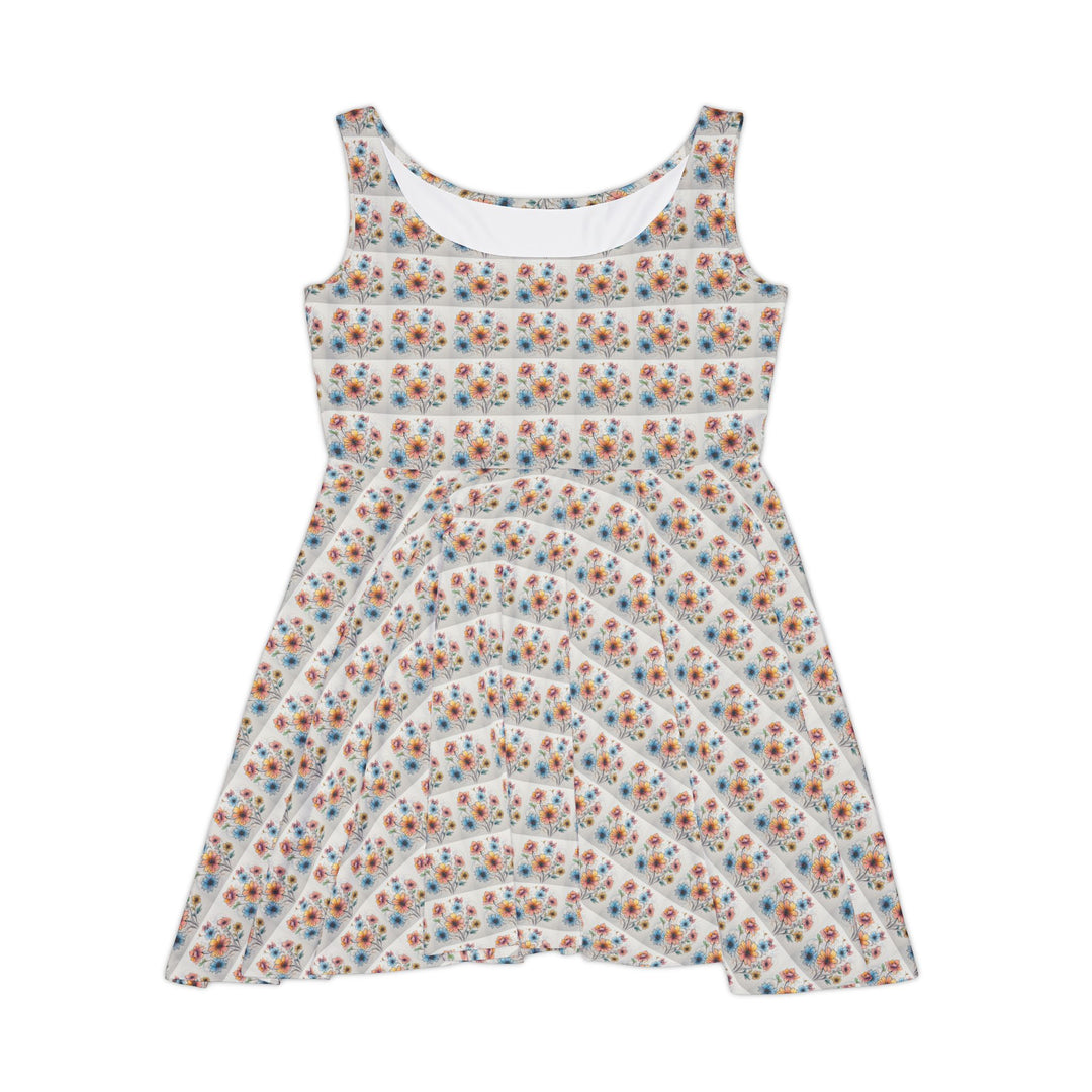 Bloom Between Lines Women Skater Dress - Creative Canvas Corner