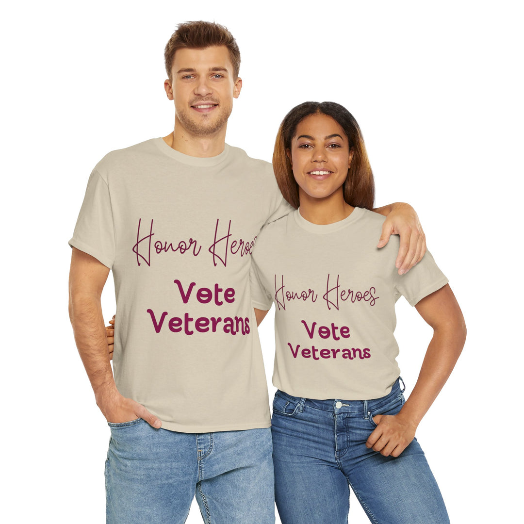 🗳️ Vote for Veterans: Honoring Our Heroes T-Shirt 🎖️ - Creative Canvas Corner