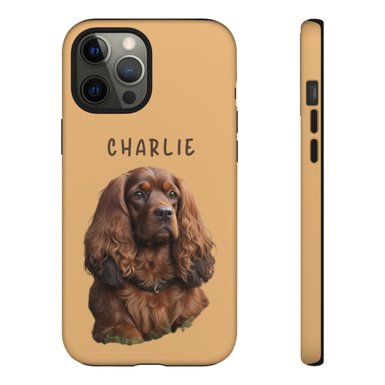 Custom Cocker Spaniel Pet Phone Case with Photo and Name - Dog Lover's Choice - Creative Canvas Corner