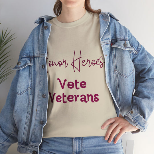 🗳️ Vote for Veterans: Honoring Our Heroes T-Shirt 🎖️ - Creative Canvas Corner