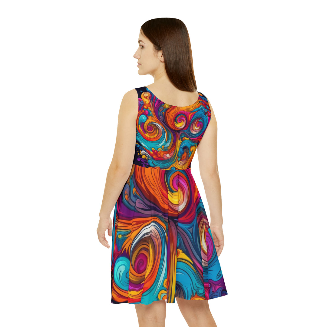 Sapphire Serenity Women's AOP Skater Dress - Creative Canvas Corner