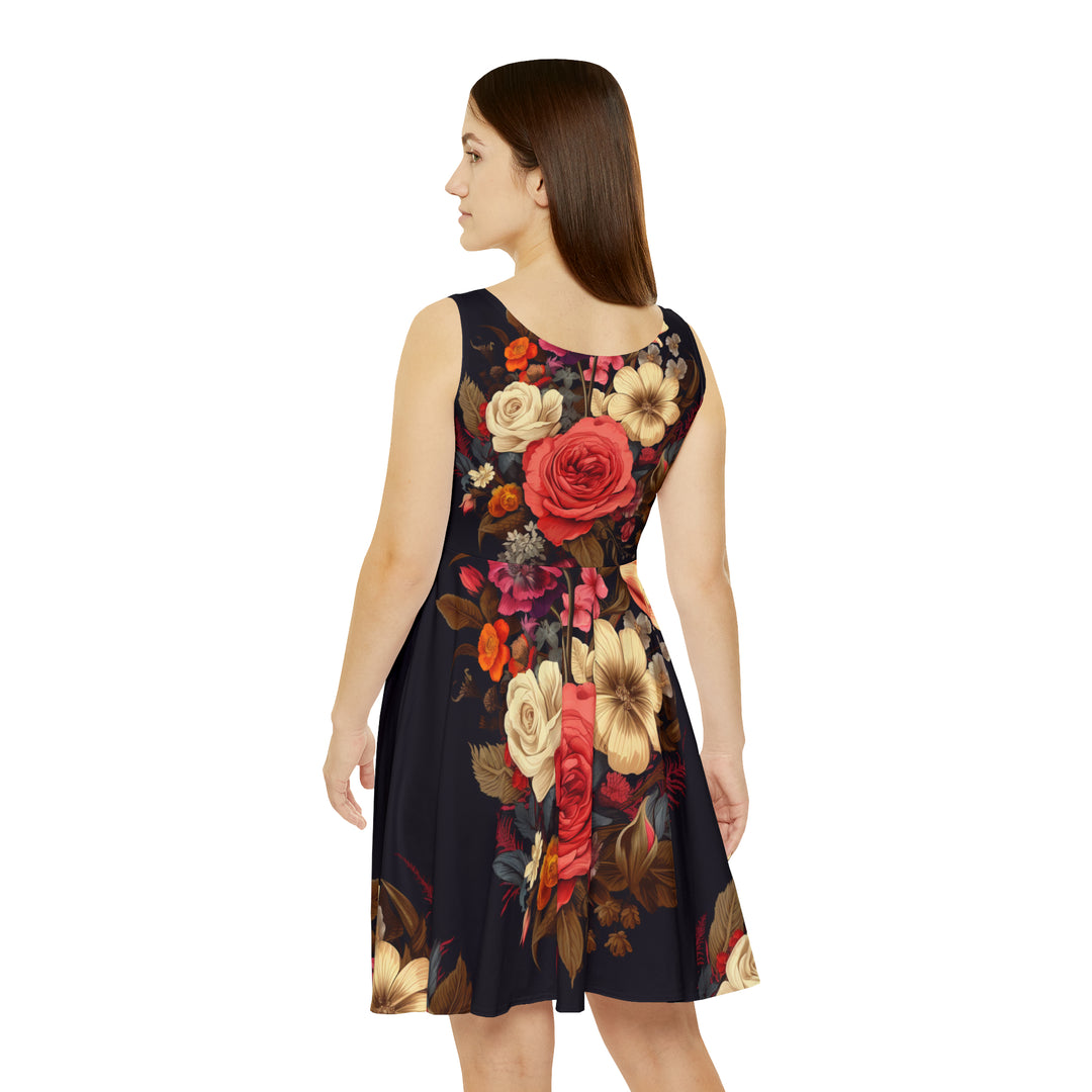 Ocean Breeze Waves Women's AOP Skater Dress - Creative Canvas Corner