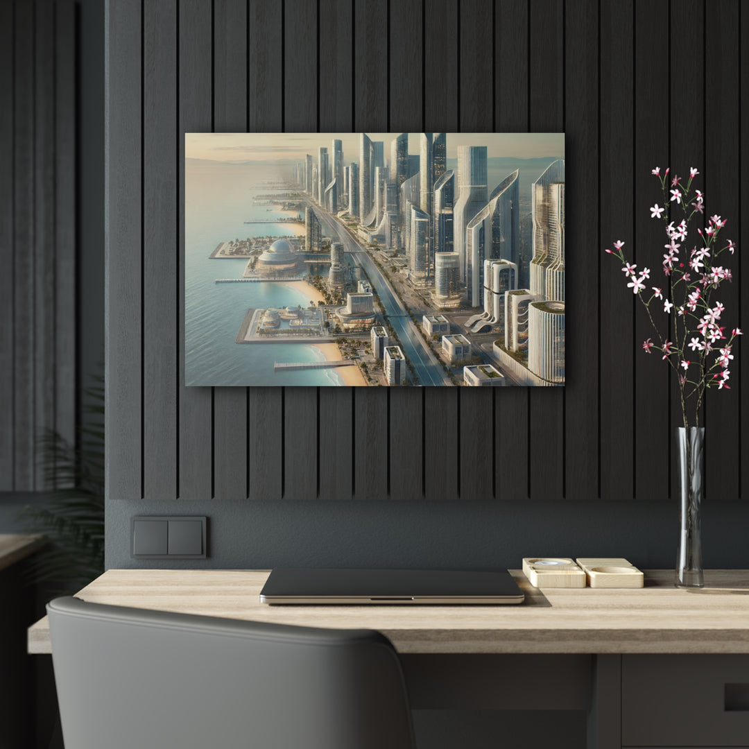 Futuristic Coastal Metropolis Acrylic Print