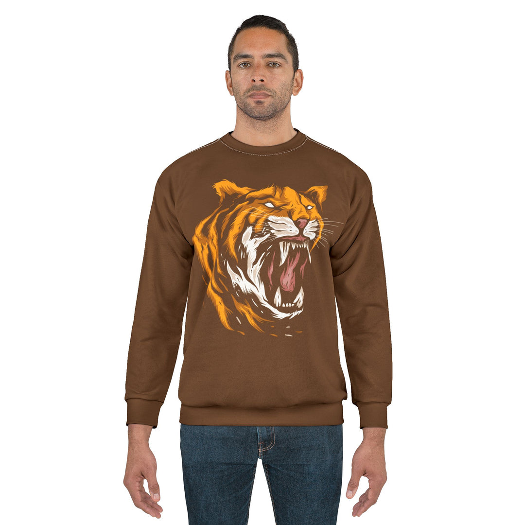 Fierce Tiger Printed Sweatshirt - Roar in Style