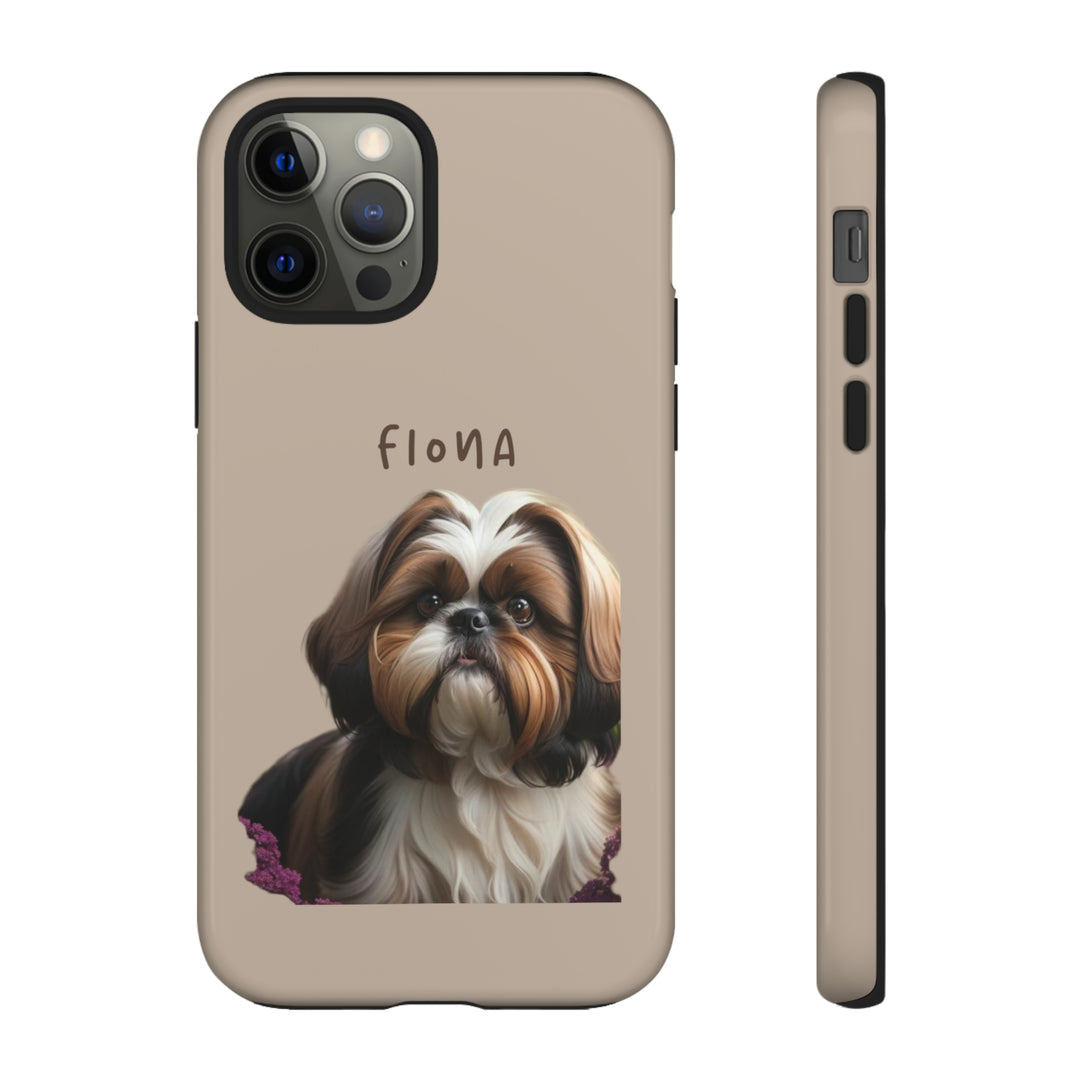 Custom Shih Tzu Pet Phone Case with Photo and Name - Dog Lover's Gift - Creative Canvas Corner