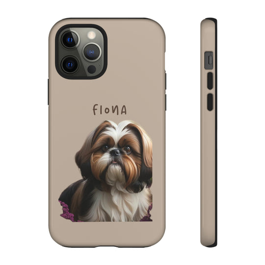 Custom Shih Tzu Pet Phone Case with Photo and Name - Dog Lover's Gift - Creative Canvas Corner