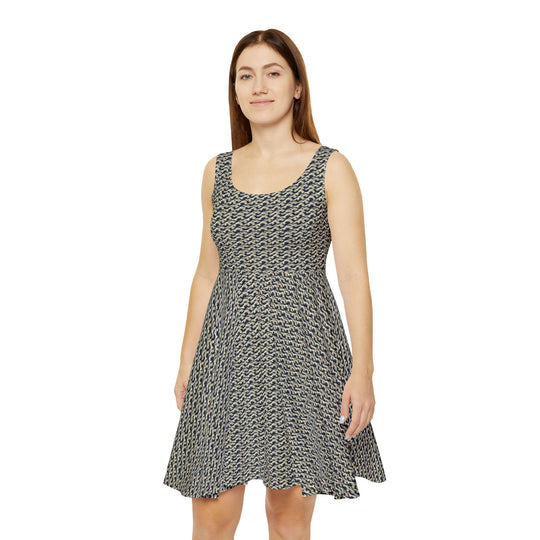Japanese Wave Vibe Women Skater Dress