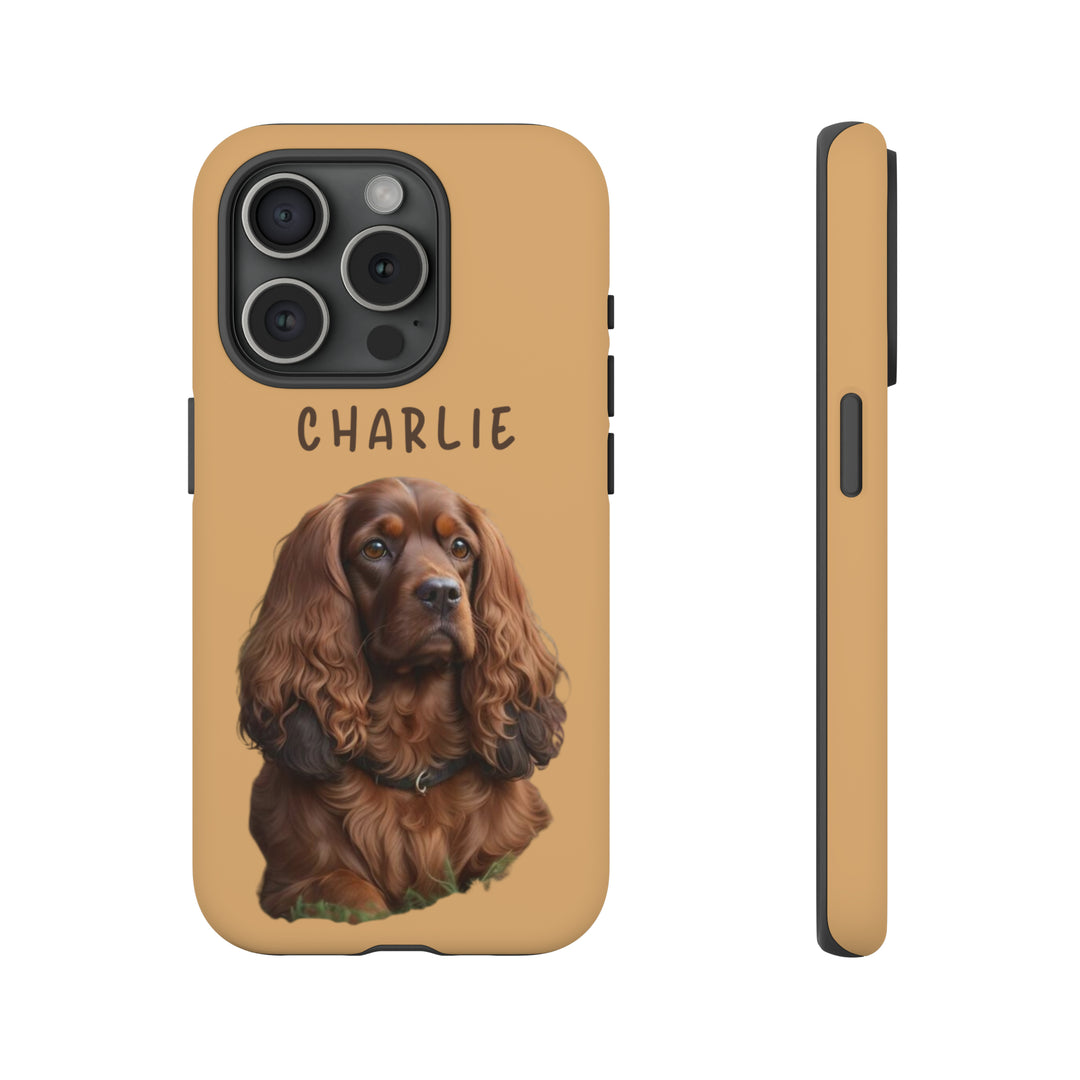 Custom Cocker Spaniel Pet Phone Case with Photo and Name - Dog Lover's Choice - Creative Canvas Corner