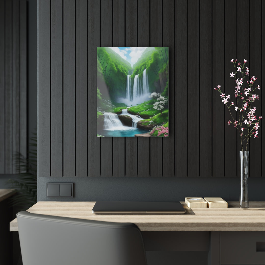 🍃 Enchanting Waterfalls in Lush Greenery 🌳 - Creative Canvas Corner