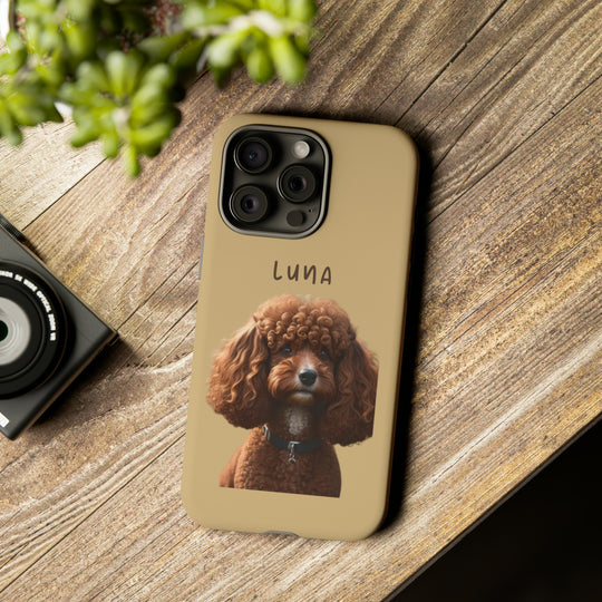 Custom Poodle Pet Phone Case with Photo and Name - Dog Lover's Choice - Creative Canvas Corner