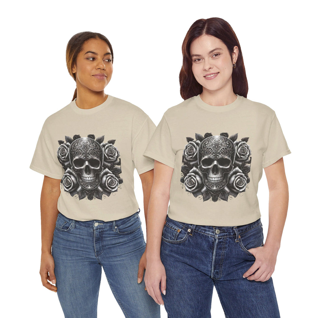 Skull and Roses Halloween T-Shirt