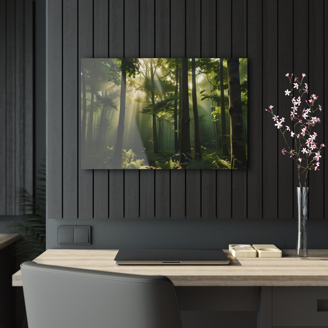 🌳 Sunlit Forest Canopy Art: Nature's Serenity in Every Brushstroke 🌞 - Creative Canvas Corner