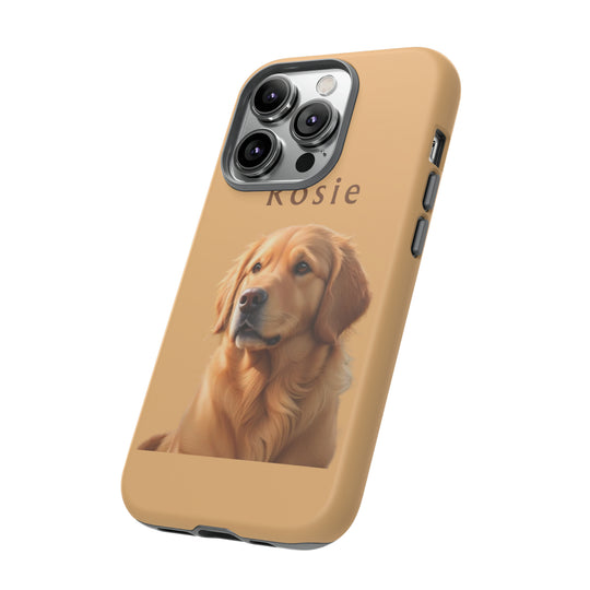 Golden Retriever Phone Case Using Pet Photo + Name Dog Phone Case iPhone Case - Creative Canvas Corner