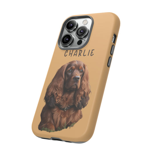 Custom Cocker Spaniel Pet Phone Case with Photo and Name - Dog Lover's Choice - Creative Canvas Corner