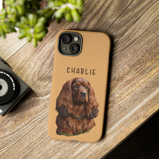 Custom Cocker Spaniel Pet Phone Case with Photo and Name - Dog Lover's Choice - Creative Canvas Corner