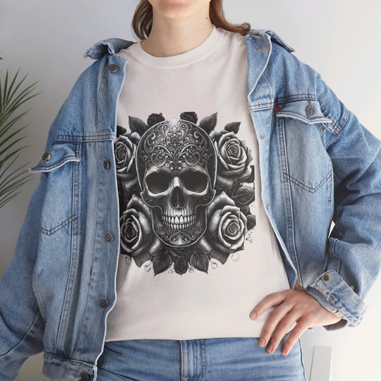 Skull and Roses Halloween T-Shirt