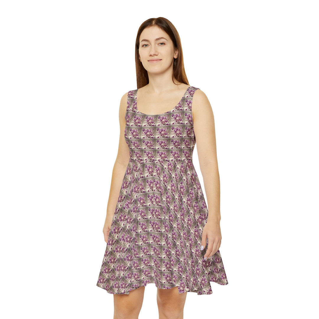 Orchid Drift Whirl Women Skater Dress