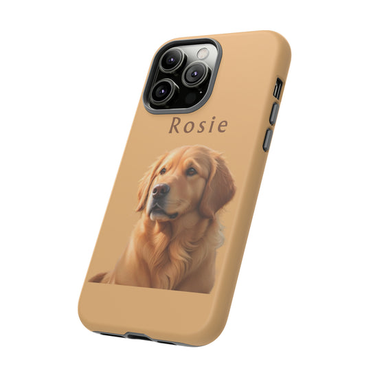 Golden Retriever Phone Case Using Pet Photo + Name Dog Phone Case iPhone Case - Creative Canvas Corner