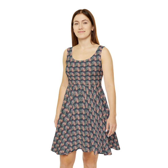 Crystalline Petals Women Skater Dress - Creative Canvas Corner