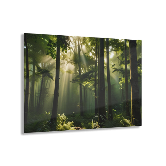 🌳 Sunlit Forest Canopy Art: Nature's Serenity in Every Brushstroke 🌞 - Creative Canvas Corner