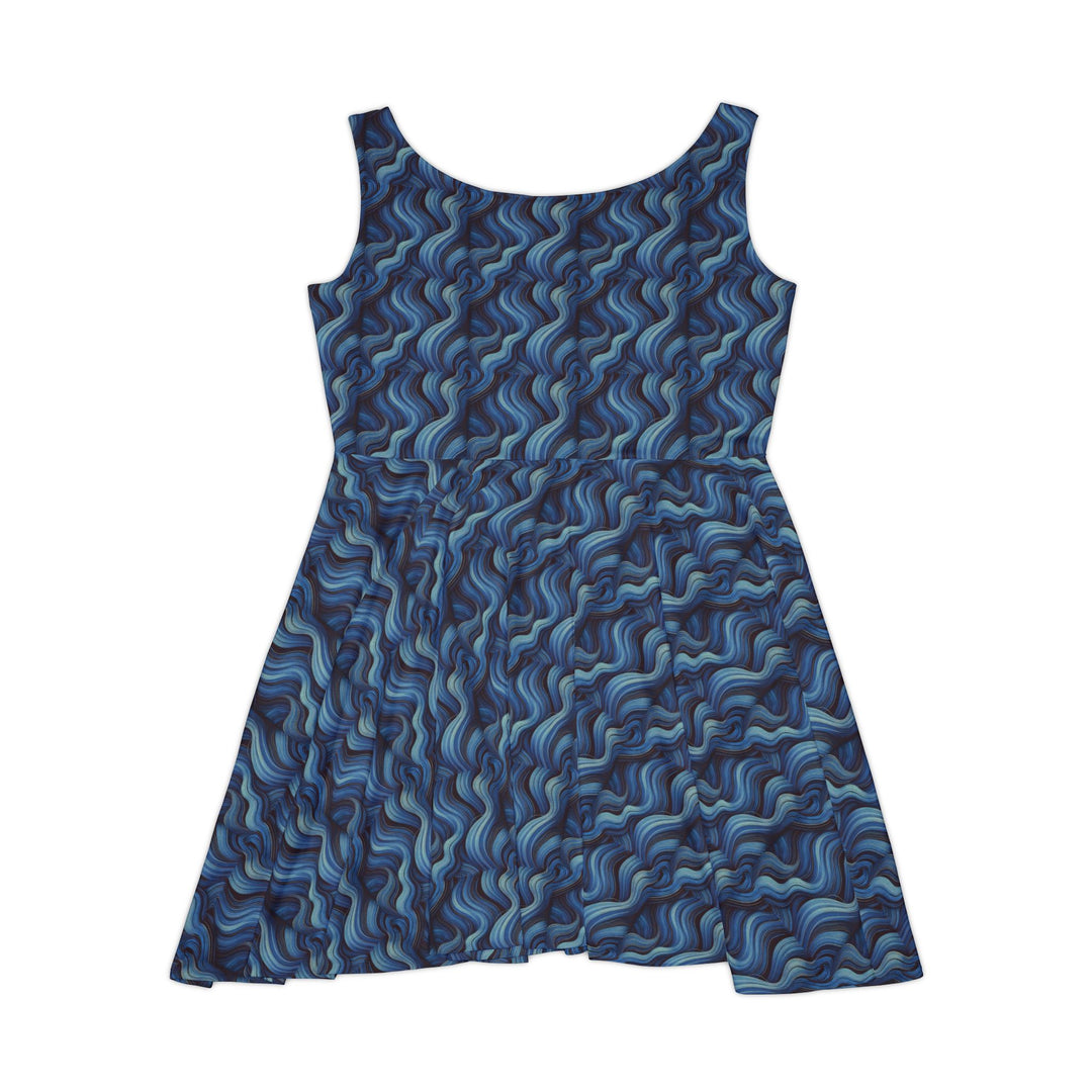 Minimalist Cobalt Blue Skater Dress for a Bold Statement