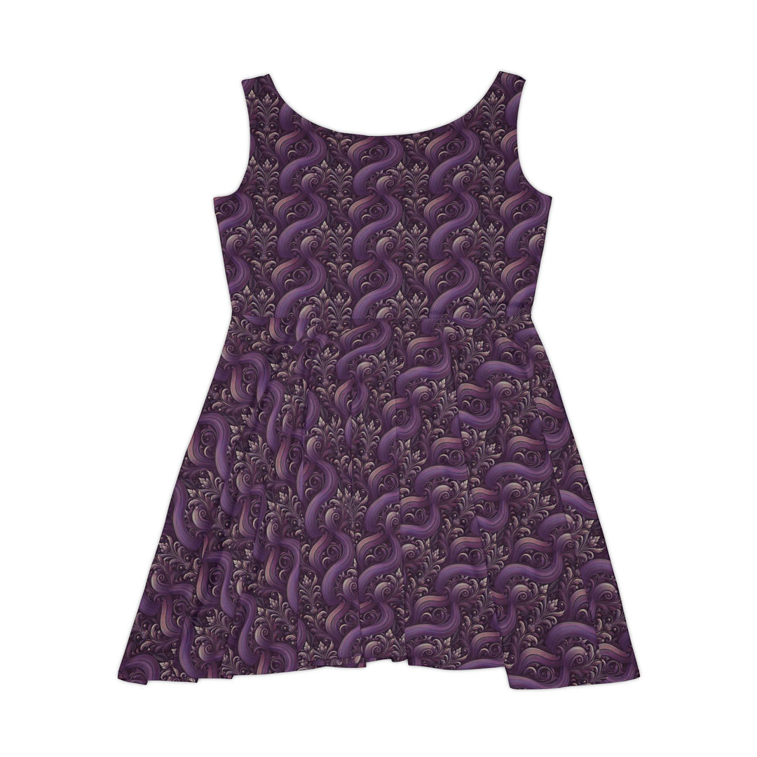 Minimalist Purple Skater Dress for a Royal Look